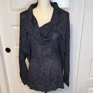 Wild Pearl Charcoal Cowl Neck Sweater
